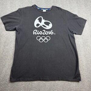 Rio 2016 Olympics T Shirt Mens XL Black Short Sleeve Graphic Souvenir Tee